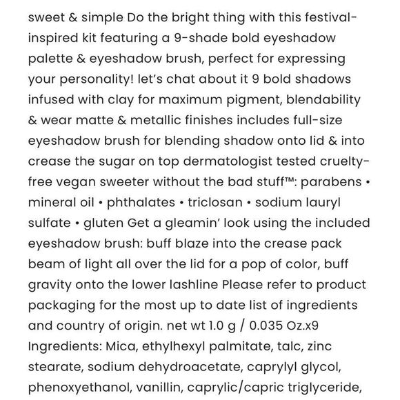 🌷Tarte Sunbeams And & Daydreams Eyeshadow Palette Set W Brush New - Picture 6 of 6